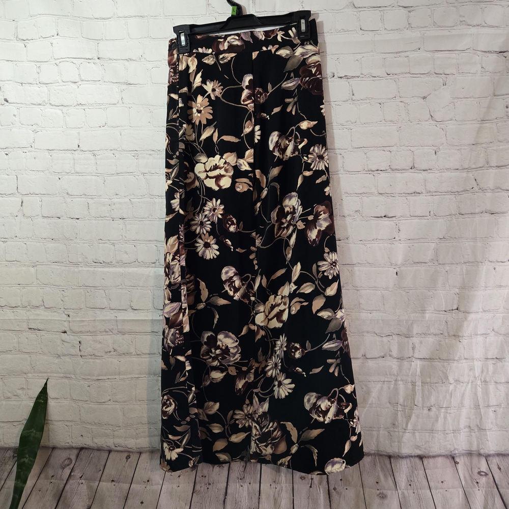 Tracy Evans 90s Dark Floral Grunge Skirt Sz 7 Moody Daisy Goth FairyGrunge